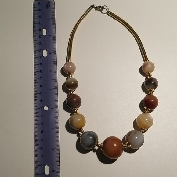 Agate Bead Necklace - Picture 3 of 5
